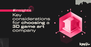 Key considerations for choosing a 3D game art company